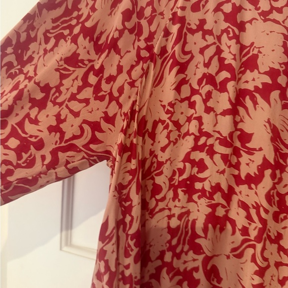 Natalie Martin Red and Cream Long Sleeve Dress - Picture 10 of 11